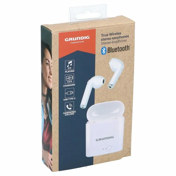 Bezvadu Austiņas Grundig earbuds Balts