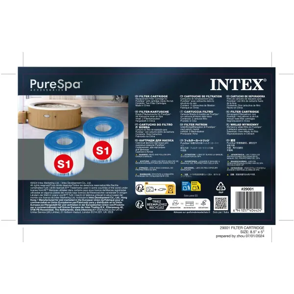 Täitekassetid/-padrunid Intex S1 (6 Ühikut)