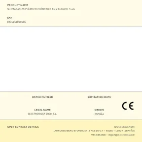 Kabeļa turētājs F-line Balts Plastmasa 5 gb.