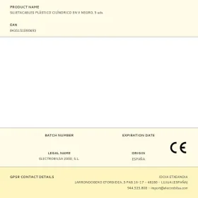 Kabeļa turētājs F-line Melns Plastmasa 5 gb.