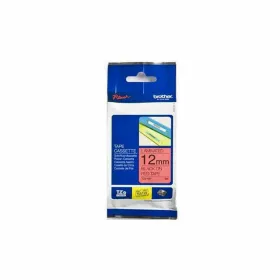 Laminoitu teippi tarrakoneelle Brother TZE431 Punainen/Musta 12 mm x 8 m