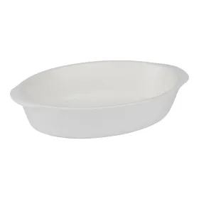 Alpina - Ceramic Oven-Resistant Baking Dish, Oval, 20x12x5 cm, 470 ml (White)