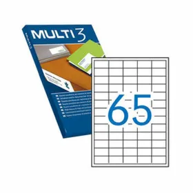 Liimaetiketit MULTI 3 Valkoinen Pystysuuntainen 500 Levyt 38 x 21,2 mm