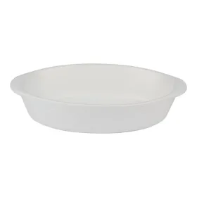 Alpina - Ceramic Oven-Resistant Baking Dish, Oval, 20x12x5 cm, 470 ml (White)