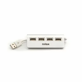 USB-jaotur Nilox NXHUB04ALU2 Must Hall Mitmevärviline