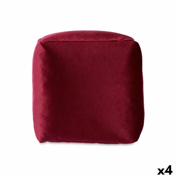 Pehmustettu istuin Gift Decor Punaruskea polystyreeni Sametti (4 osaa)
