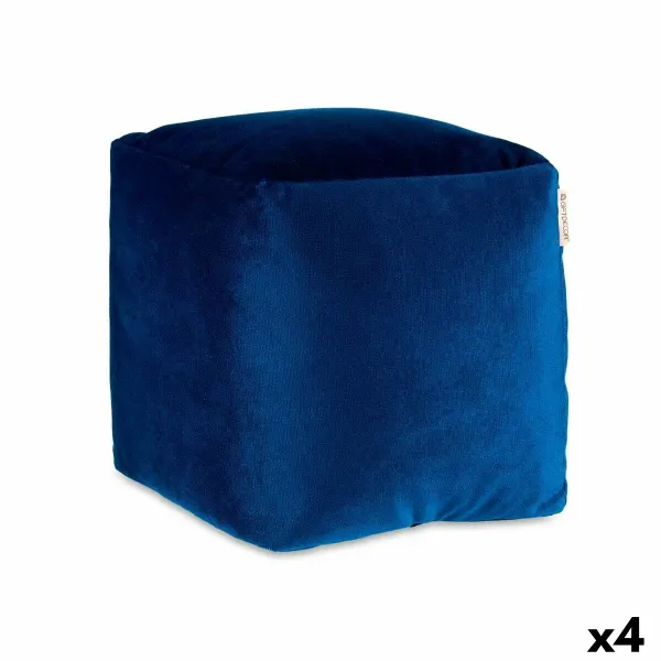 Pehmustettu istuin Gift Decor Sininen polystyreeni Sametti (4 osaa)