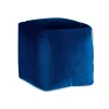 Pouffe Gift Decor Blue polystyrene Velvet (4 Units)