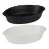Alpina - Ceramic Oven-Resistant Baking Dish, Oval, 20x12x5 cm, 470 ml (White)