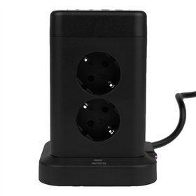 Huslog Vertical Extension Cord with USB