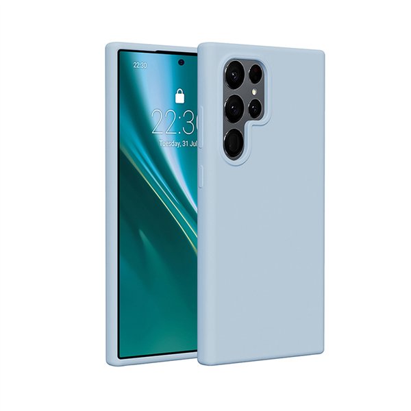 Etteri silikoninis dėklas, skirtas Samsung Galaxy S25 Ultra šviesiai mėlynas