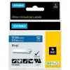 Laminated Tape for Labelling Machines Rhino Dymo ID1-12 Blue White 12 x 5,5 mm Self-adhesives Stick (5 Units)