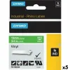 Laminated Tape for Labelling Machines Rhino Dymo ID1-19 19 x 5,5 mm White Green Stick Self-adhesives (5 Units)