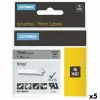 Laminated Tape for Labelling Machines Rhino Dymo ID1-12 12 x 5,5 mm Black White Stick Self-adhesives (5 Units)