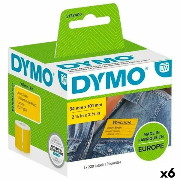 Etiketės spausdinimui Dymo Label Writer Geltona 220 Dalys 54 x 7 mm (6 vnt.)