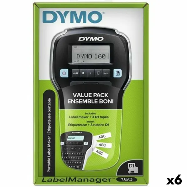 Elektroniskais birku izgatavotājs Dymo LM160 Melns 1,2 mm 6 gb.