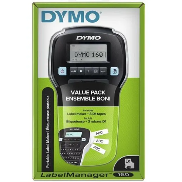 Elektroniskais birku izgatavotājs Dymo LM160 Melns 1,2 mm 6 gb.