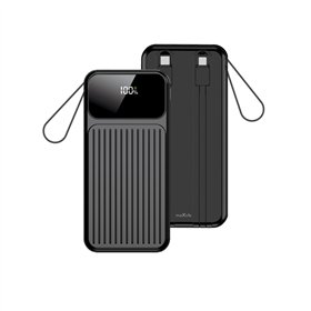 Maxlife power bank with built-in cables MXPB-06 PD QC 22,5W 10000 mAh black
