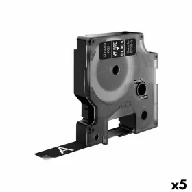 Laminoitu teippi tarrakoneelle Dymo D1 45021 12 mm LabelManager™ Valkoinen Musta (5 osaa)