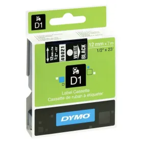 Laminoitu teippi tarrakoneelle Dymo D1 45021 12 mm LabelManager™ Valkoinen Musta (5 osaa)