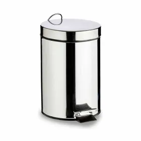 Pedal bin Berilo Silver Stainless steel Plastic 7 L (4 Units)