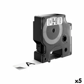Laminoitu teippi tarrakoneelle Dymo D1 45803 LabelManager™ Valkoinen Musta (5 osaa)