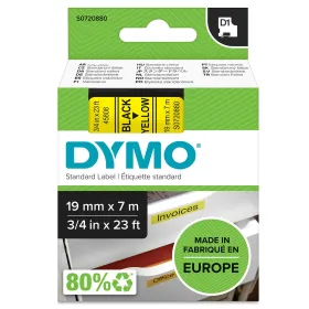 Laminoitu teippi tarrakoneelle Dymo D1-19 45808 LabelManager™ Musta Keltainen (5 osaa)