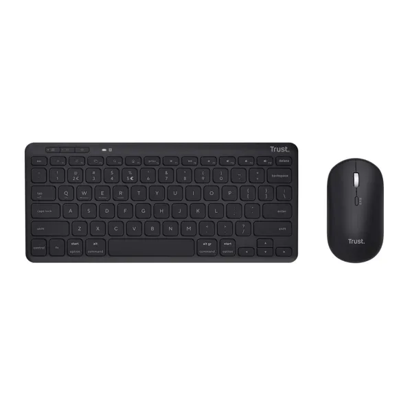 Klaviatūra un Pele Trust 25061 Melns Spāņu QWERTY