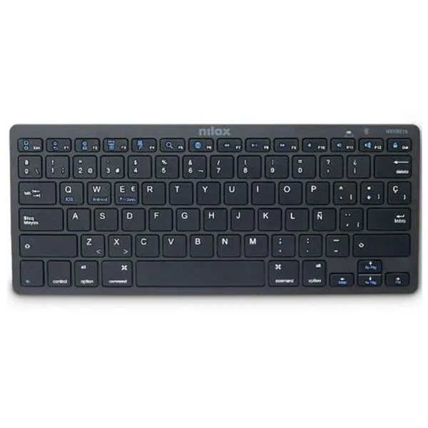 Klaviatūra Nilox NXKB01B Melns Spāņu Qwerty