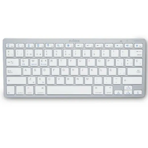 Klaviatūra Nilox NXKB01S Balts Spāņu Qwerty