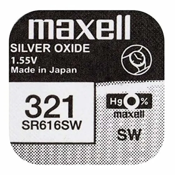 Nööpelement Maxell SR616SW 321 1,55 V Leeliseline Nööppatarei