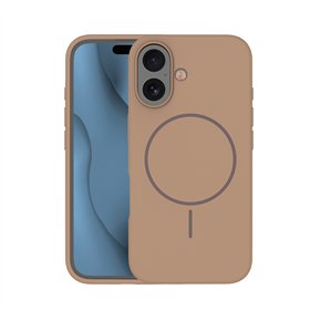 Silicone Thin Mag case for iPhone 16 6,1&quot brown