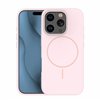 Silicone Thin Mag case for iPhone 15 6,1&quot light pink
