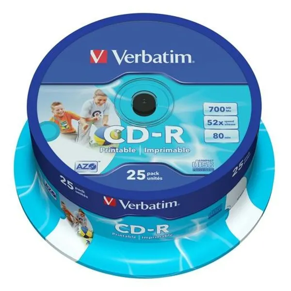 CD-R Verbatim 25 Dalys 700 MB 50 MB/s (8 vnt.)