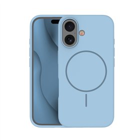 Silicone Thin Mag case for iPhone 16 6,1&quot light blue