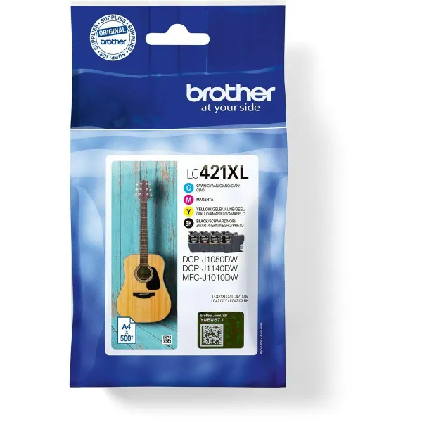 Картридж с оригинальными чернилами Brother LC421XL Черный/Голубой/Розовый/Желтый (4 штук)