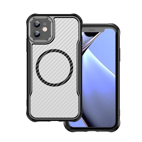 Defender Carbon Mag maciņš iPhone 11, melns
