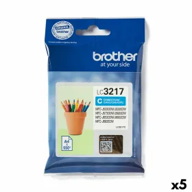 Alkunperäinen mustepatruuna Brother LC3217 Syaani (5 osaa)
