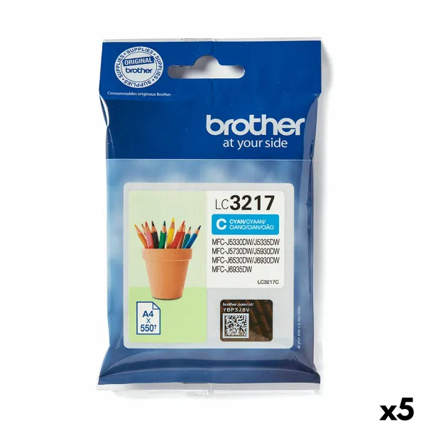 Originaalne Tindikassett Brother LC3217 Fuksiinpunane (5 Ühikut)