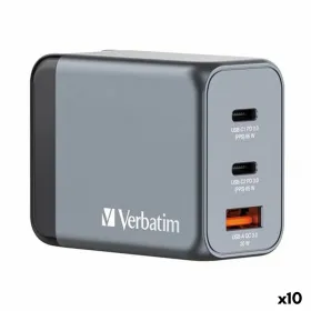 Сетевое зарядное устройство Verbatim GNC-65 Чёрный 65 W Универсальный (10 штук)