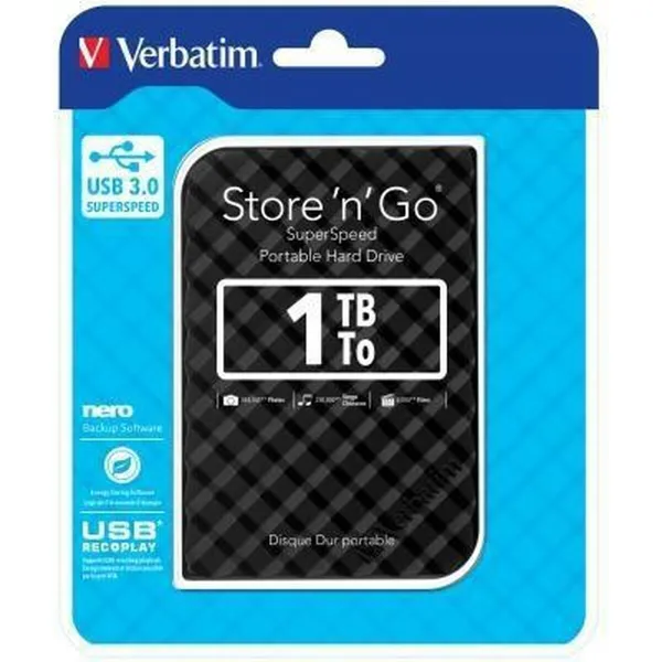 Ārējais cietais disks Verbatim Store n Go 1 TB