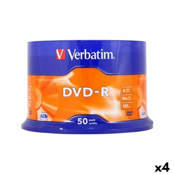 DVD-R Verbatim 4,7 GB 16x 50 Dalys (4 vnt.)