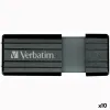 USB atmintukas Verbatim STORE'N'GO PINSTRIPE Juoda 128 GB (10 vnt.)
