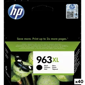 Alkunperäinen mustepatruuna HP Officejet Pro All-in-One 9010,9012,9014,9015,9016,9019,9020,9022,9025 - Nº 963XL Musta (40 osaa)