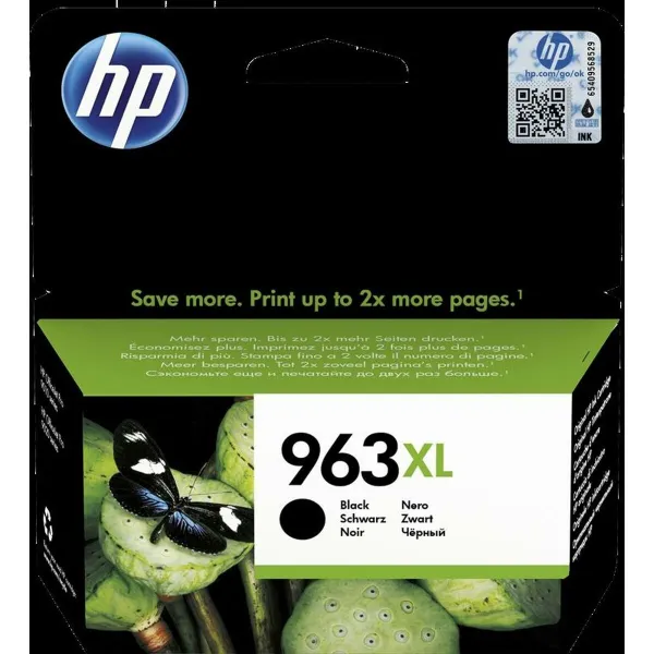 Originali rašalo kasetė HP Officejet Pro All-in-One 9010,9012,9014,9015,9016,9019,9020,9022,9025 - Nº 963XL Juoda (40 vnt.)