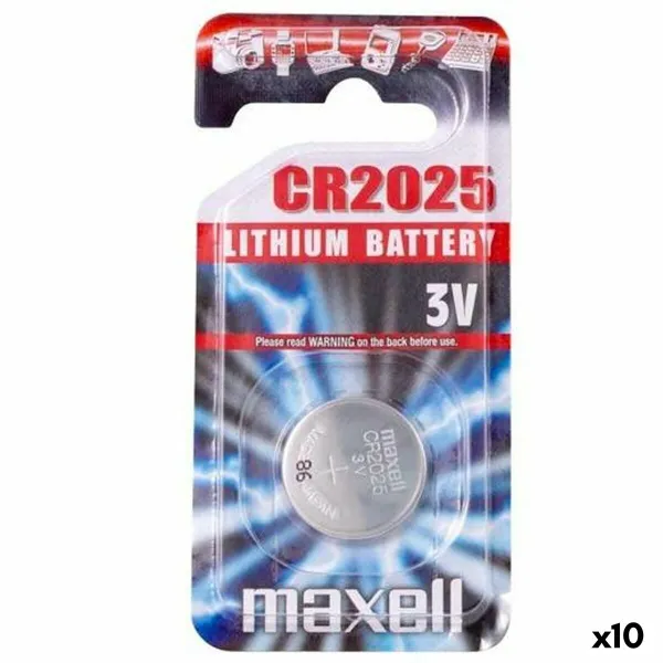 Liitium Nööppatareid Maxell 3V CR2025 (10 Ühikut)