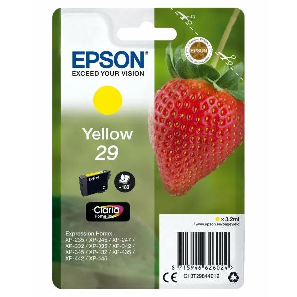 Картридж с оригинальными чернилами Epson XP 235 332 335 432 435 Жёлтый (10 штук)