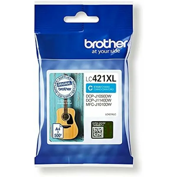 Картридж с оригинальными чернилами Brother MFC-J1010DW / DCP-J1050DW Циановый (5 штук)