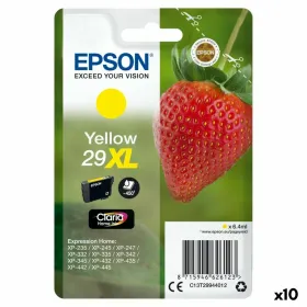 Alkunperäinen mustepatruuna Epson XP 235 332 335 432 435 - Nº 29 XL Keltainen (10 osaa)