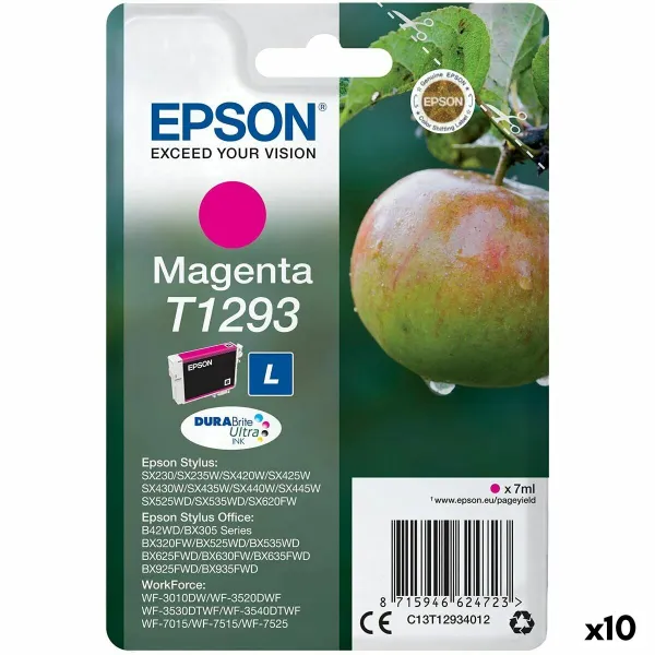 Alkunperäinen mustepatruuna Epson SX 235W /420W/425W/ OFFICE BX305F/320FW Magenta (10 osaa)